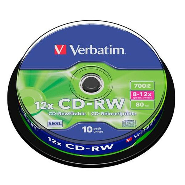 CD-RW Verbatim    10 Stück 700 MB 12x