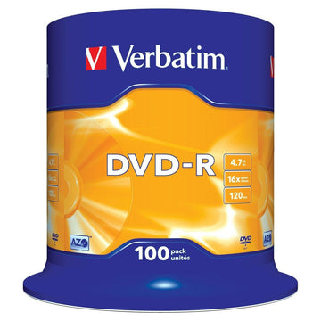 DVD-R Verbatim Matt Silver 100 Unità 16x 4,7 GB