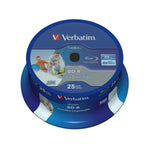 Bedruckbare Blu-Ray BD-R Verbatim Wide Inkjet Datalife 25 Stück 25 GB 6x