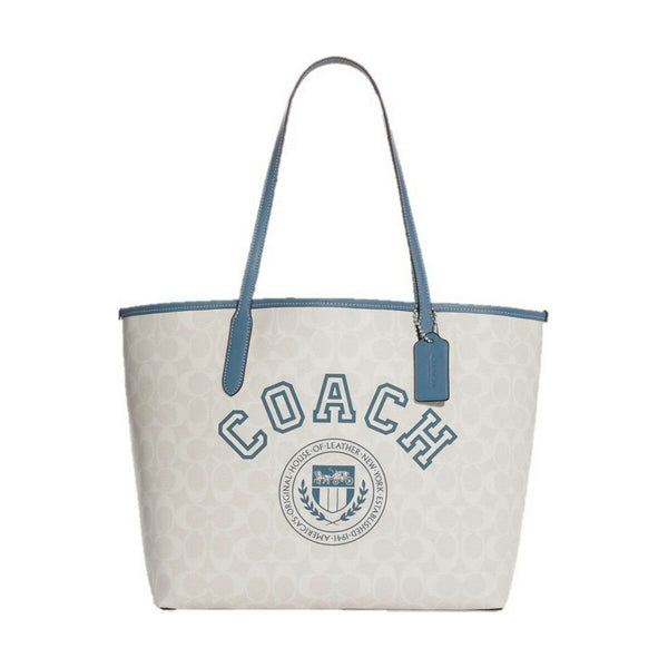 Borsa Donna Coach CB869-SVUOB Bianco (44 x 27 x 14 cm)