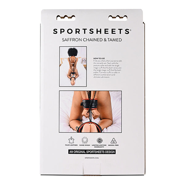 Kinky Pinky Manschetten mit Klettverschlüssen Sportsheets Saffron Chained