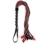 Peitschen Sportsheets Braided Schwarz/Rot