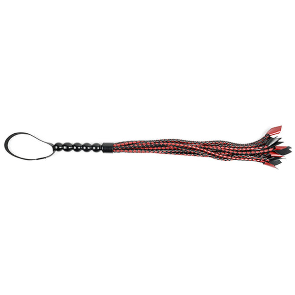 Peitschen Sportsheets Braided Schwarz/Rot