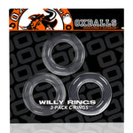 3-Ring Peniskäfig Oxballs Willy Rings Pack Clear (3 uds)