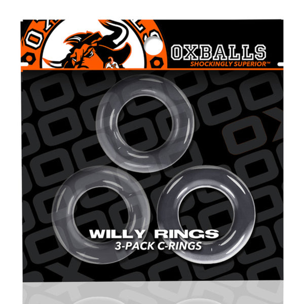 3-Ring Peniskäfig Oxballs Willy Rings Pack Clear (3 uds)