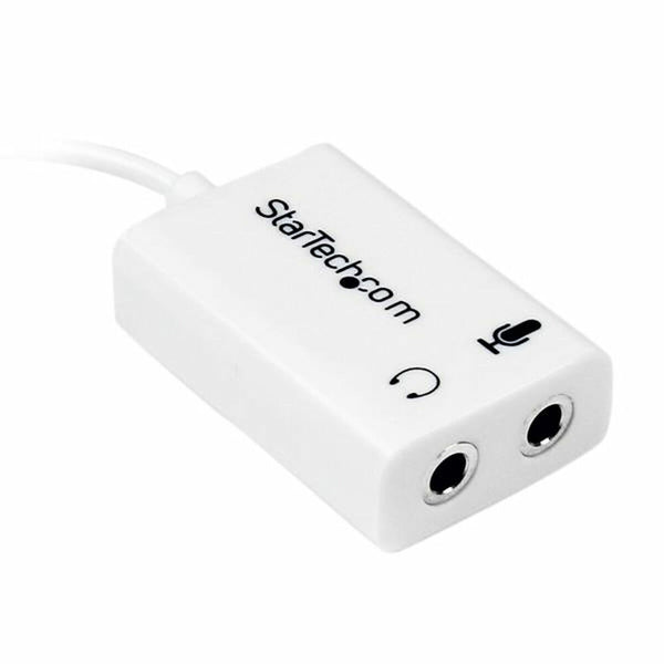 Adattatore Audio Jack Startech MUYHSMFFADW          Bianco 0,15 m