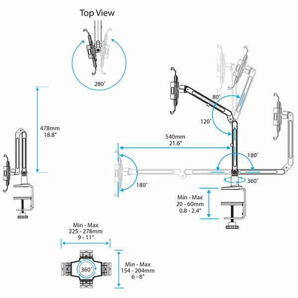 Supporto per Tablet 360º Startech ARMTBLTIW           