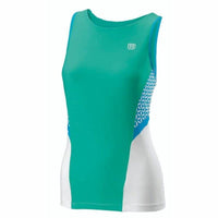 Canotta Donna Wilson Glamour Verde Reversibile Tennis Azzurro