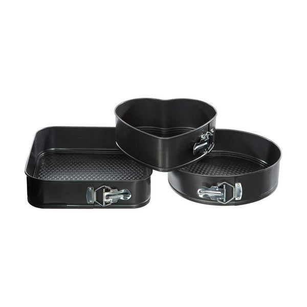 Set di Stampi Smontabili Secret de Gourmet Nero Alluminio 3 Pezzi