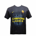 Maglia da Calcio a Maniche Corte Uomo F.C. Barcelona Campions Lliga 05-06 Blu scuro