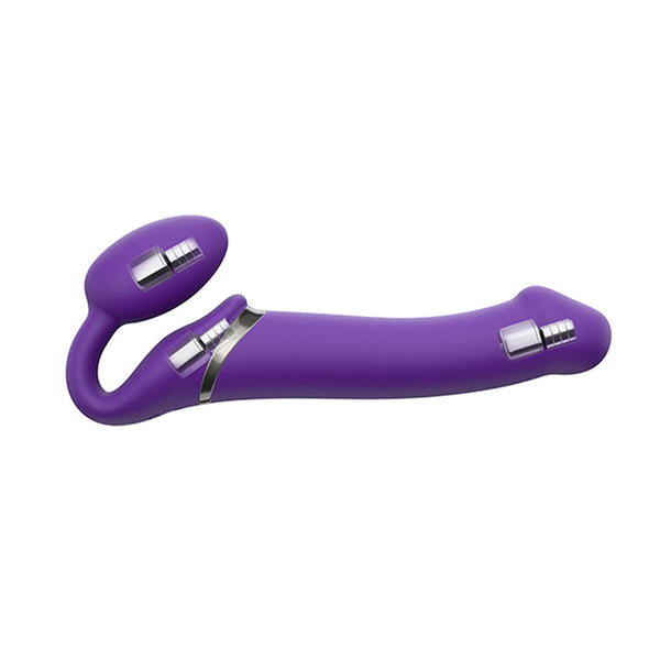 Ultra Geschirr 2 & Plug Vibrating Strap-on-me Purple