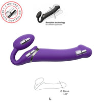 Ultra Geschirr 2 & Plug Vibrating Strap-on-me Purple