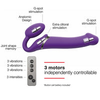 Ultra Geschirr 2 & Plug Vibrating Strap-on-me Purple