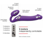 Ultra Geschirr 2 & Plug Vibrating Strap-on-me Purple