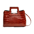 Borsa Donna Maison Heritage JANE-CROCO Marrone (34 x 26 x 12 cm)