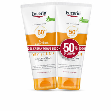 Gel Protezione Solare Eucerin Sensitive Protect 50 ml x 2 Crema Asciutto Spf 50