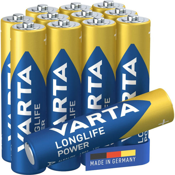 Alkali-Mangan-Batterie Varta Longlife Power AAA LR03 1,5 V (12 Stück)