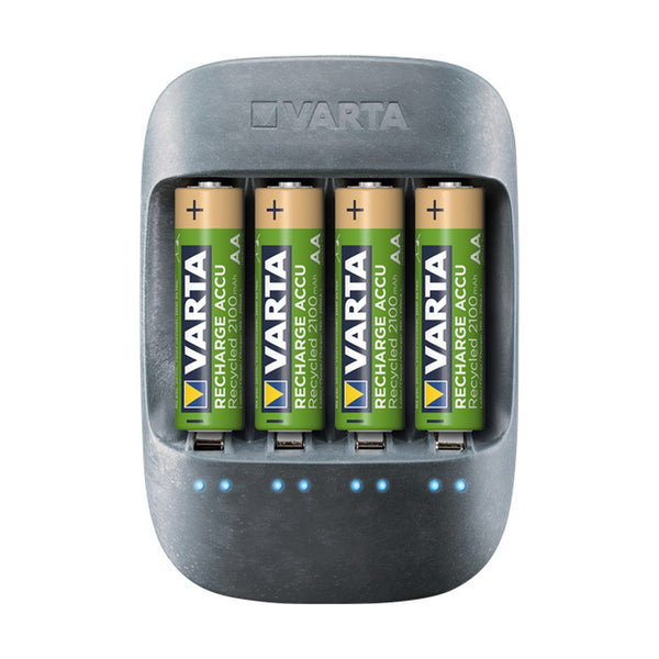 Ladegerät + Akkus Varta 57680 AA/AAA 4 Batterien