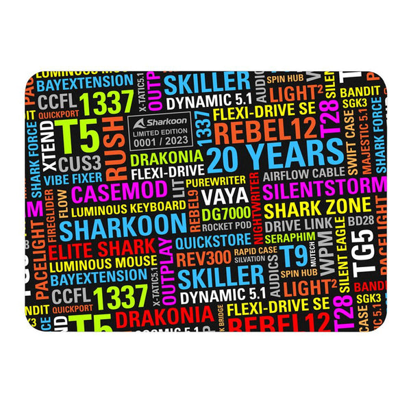 Tappetino Antiscivolo Sharkoon 20 Years Mouse Mat Multicolore