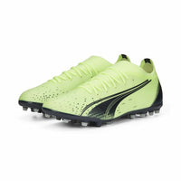 Scarpe da Calcio per Adulti Puma Ultramatch MG Fizzy Unisex Verde Chiaro