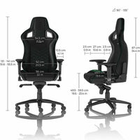 Sedia Gaming Noblechairs Epic Nero/Verde Pelle di poliuretano.