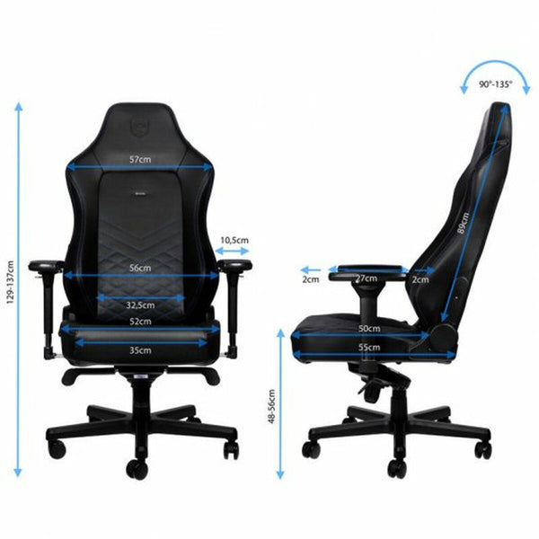 Sedia Gaming Noblechairs NBL-HRO-PU-GOL Azzurro Nero/Blu