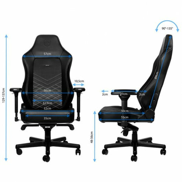 Sedia Gaming Noblechairs Hero Nero/Bianco Pelle