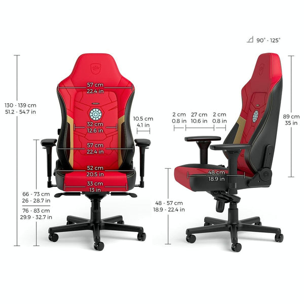 Sedia Gaming Noblechairs HERO Iron Man Edition Nero Rosso