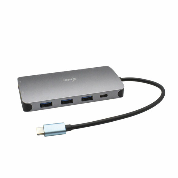 Dockstation i-Tec USB-C Nano Dock HDMI/VGA with LAN + Power Delivery 100 W Silberfarben (Restauriert A+)