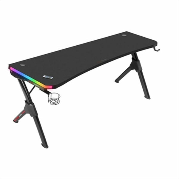 Tavolo Mars Gaming MGDXLRGB Mesa Gaming Ergonómica RGB Negro Grande Nero Acciaio 160 x 60 cm