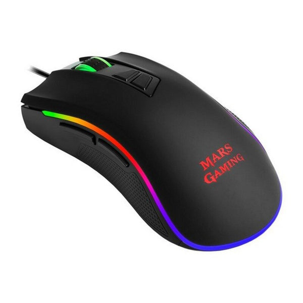 Mouse Gaming con LED Mars Gaming MM218 10000 dpi Nero