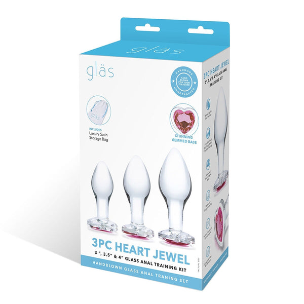 Anal Training Large Pleasure Kit Glas Heart Jewel