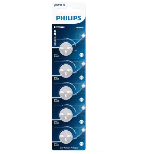 Batteria a Bottone a Litio Philips CR2025