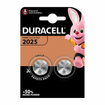 Batterie a Bottone a Litio DURACELL CR2025 3 V (2 Unità)