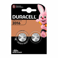 Batterie a Bottone a Litio DURACELL CR2016 3 V (2 Unità)