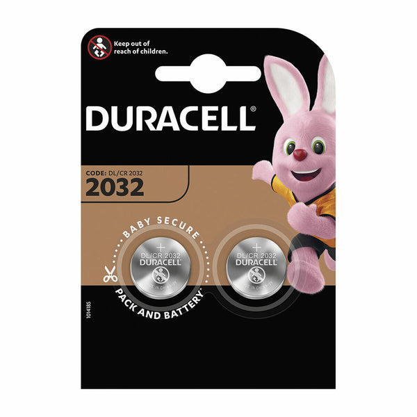 Batterie a Bottone a Litio DURACELL CR2032 3 V (2 Unità)