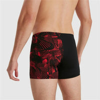 Herren Badehose Speedo Allover V-Cut Aquashort AM Rot