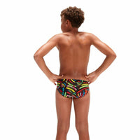 Costume da Bagno Bambino Speedo Digital Allover Brief Nero