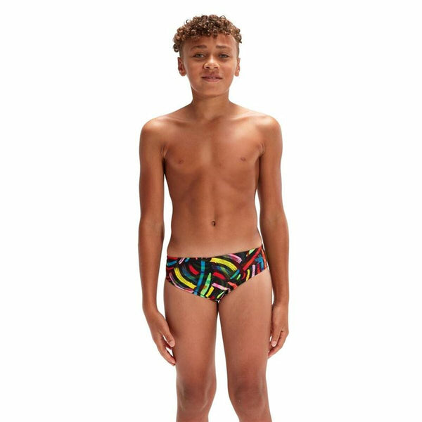 Costume da Bagno Bambino Speedo Digital Allover Brief Nero