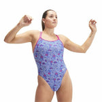 Costume da Bagno Donna Speedo Allover Starback Azzurro