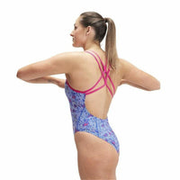 Costume da Bagno Donna Speedo Allover Starback Azzurro