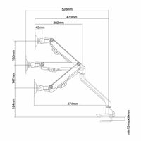 TV Halterung Neomounts FPMA-D750BLACK 32" 10" 8 kg