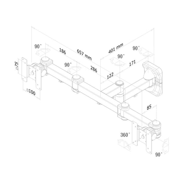 TV Halterung Neomounts FPMA-W960D 27" 12 kg 10" 6 Kg