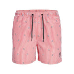 Costume da Bagno Uomo PSTFIJI JJSWIM MINI STRIPE LY  Jack & Jones 12227350 Rosa