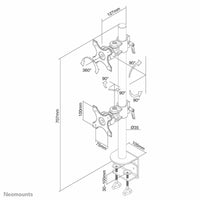 TV Halterung Neomounts FPMA-D700DV 10-27" 27" 10" 6 Kg