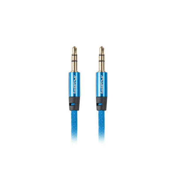 Cavo Audio Jack (3,5 mm) Lanberg CA-MJMJ-10CU-0010-BL Azzurro 1 m