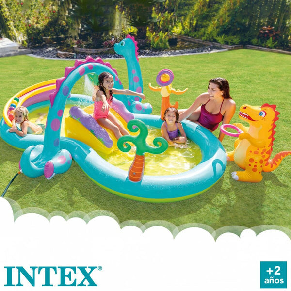 Piscina Gonfiabile per Bambini Intex   Dinosauri Parco giochi 302 x 112 x 229 cm 280 L