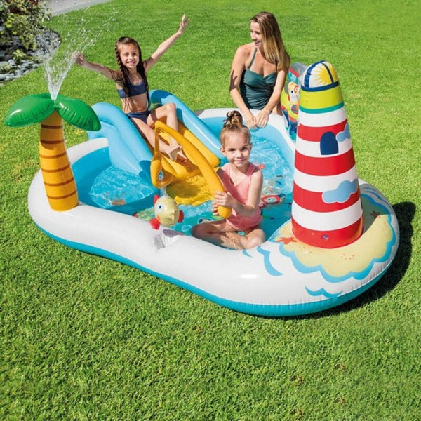 Piscina Gonfiabile per Bambini Intex Marinaio Parco giochi 218 x 99 x 188 cm