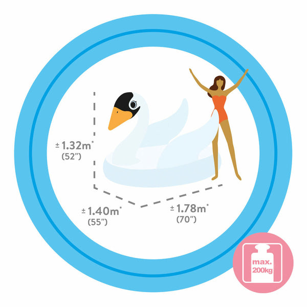 Aufblasbare Schwimmhilfe Intex         Schwan