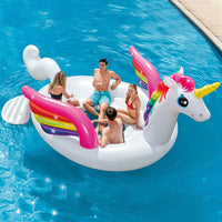 Isola Gonfiabile Intex Party Unicorno 302 x 429 x 152 cm